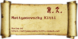 Mattyasovszky Kitti névjegykártya