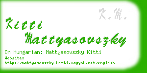 kitti mattyasovszky business card
